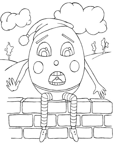 Humpty Dumpty drawing for coloring