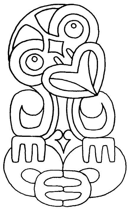 tiki drawing for coloring