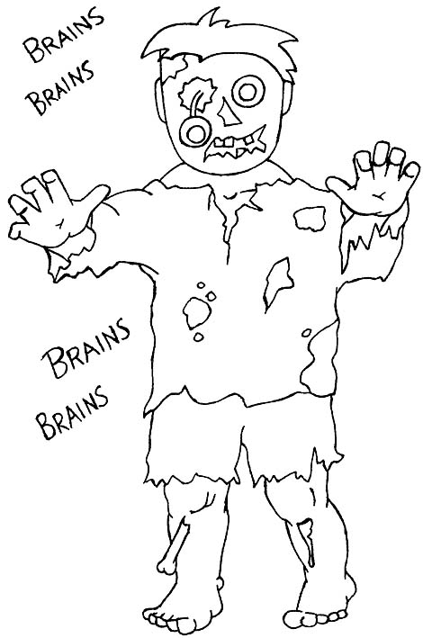 zombie drawing for coloring